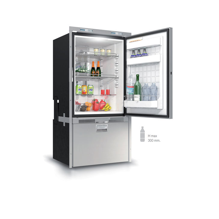 DW250 RFX beépíthető kombinált fiókos hűtőszekrény (felül hűtő/ alul hűtő)
